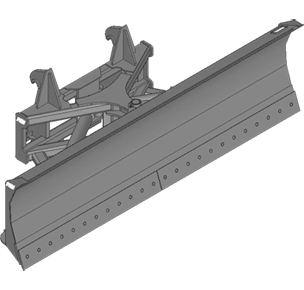 Wheel loader 3-way blade rendered