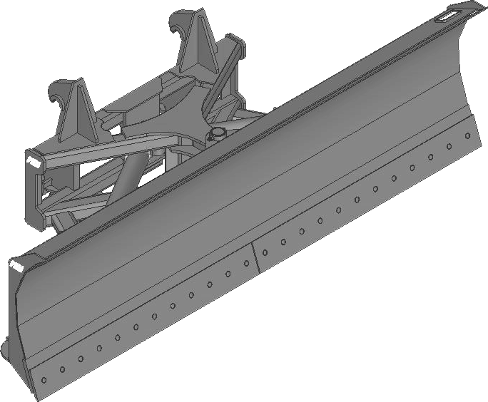 Wheel loader 3-way blade rendered