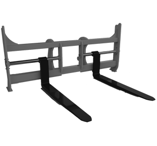 Wheel loader construction forks rendered