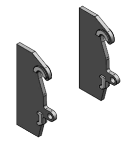 Wheel loader blank hooks rendered