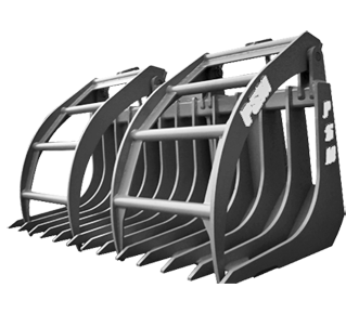 Wheel loader skeleton bucket rendered